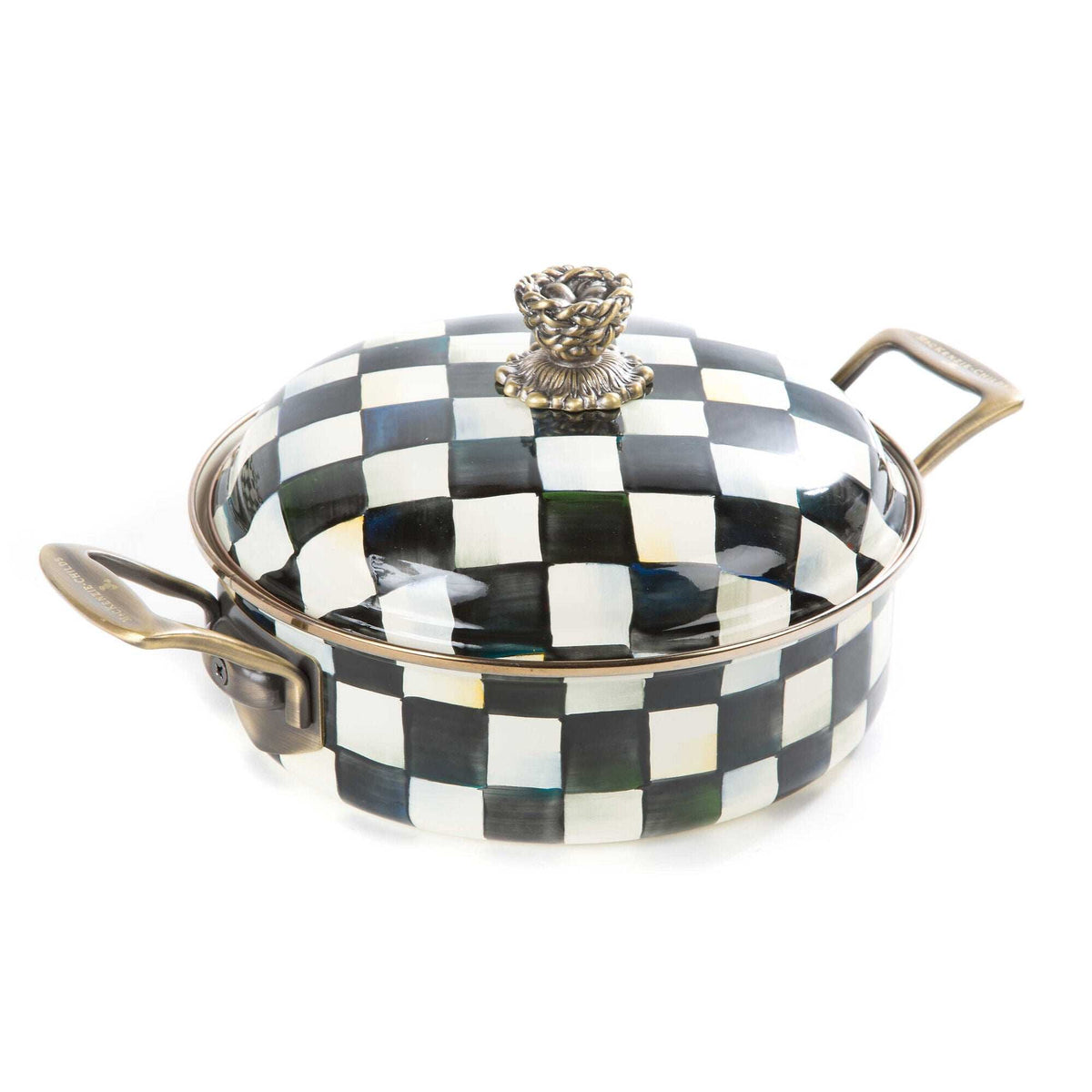 MacKenzie-Childs Courtly Check Enamel 3 Quart Casserole