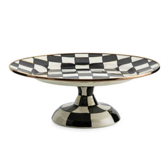 MacKenzie-Childs Courtly Check Enamel Pedestal Platter – Small