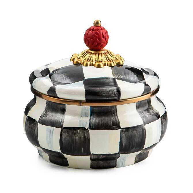 MacKenzie-Childs Check Squashed Pot