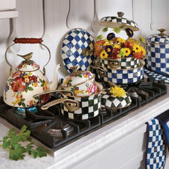 MacKenzie-Childs Courtly Check Enamel 3 Quart Casserole