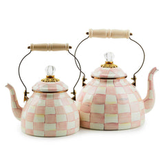 MacKenzie-Childs Rosy Check Enamel Tea Kettle – 1.89 L