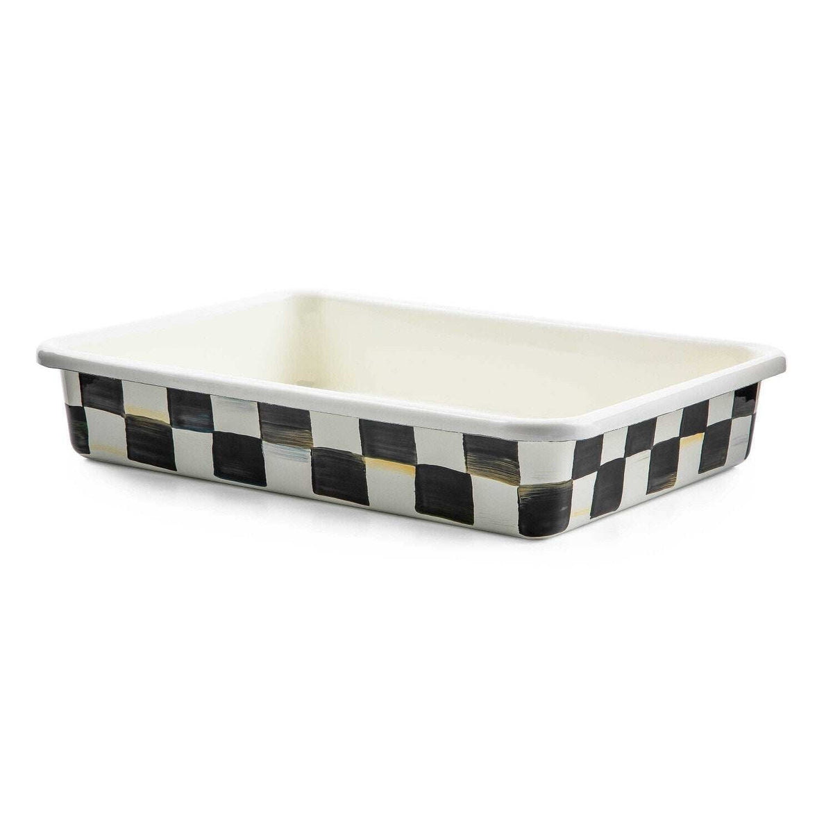 MacKenzie-Childs Courtly Check Enamel 9-Inch x 13-Inch Baking Pan