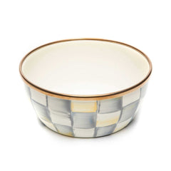 MacKenzie-Childs Sterling Check Enamel Pinch Bowl