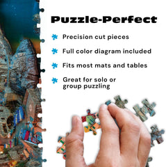 Buffalo Games Cinque Terre 1000-Piece Jigsaw Puzzle for Adults – Challenging Italy Coastal Scene with Poster