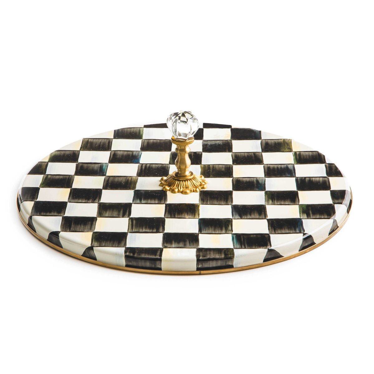 MacKenzie-Childs Courtly Check Enamel Cheese Course