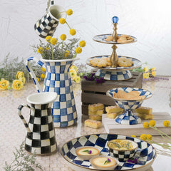 MacKenzie-Childs Royal Check Enamel Compote – Small