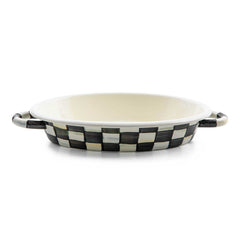 MacKenzie-Childs Courtly Check Medium Oval Gratin Dish