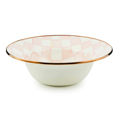 MacKenzie-Childs Rosy Check Enamel Serving Bowl