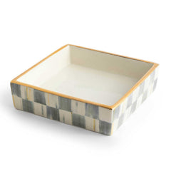 MacKenzie-Childs Sterling Check Cocktail Napkin Holder