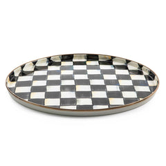 MacKenzie-Childs Courtly Check Enamel Round Tray