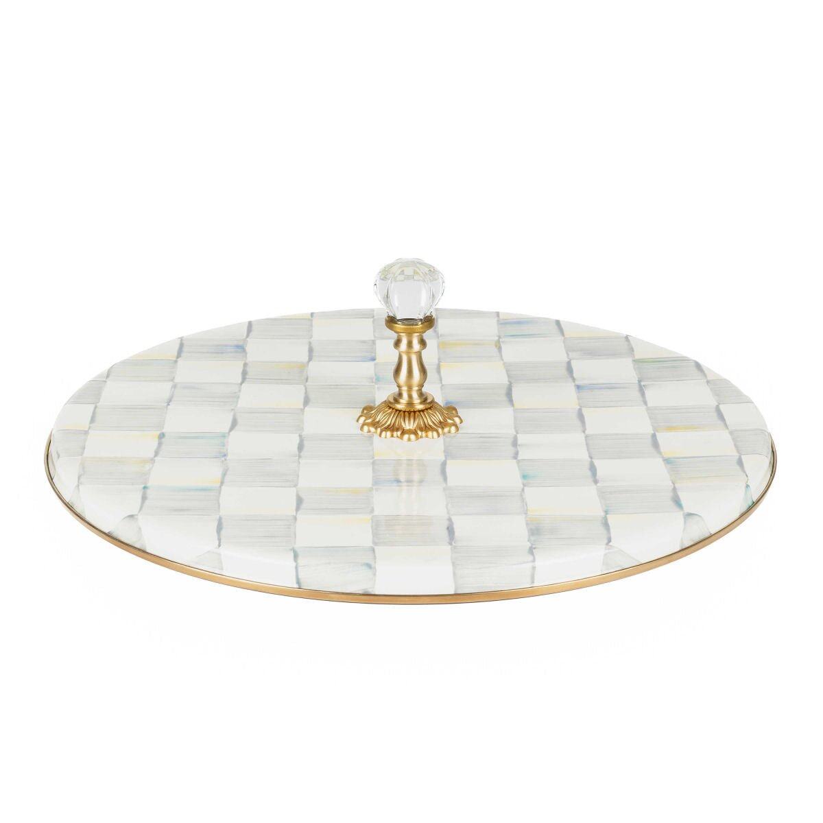 MacKenzie-Childs Sterling Check Enamel Cheese Course
