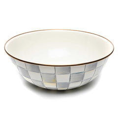 MacKenzie-Childs Sterling Check Enamel Extra Large Everyday Bowl
