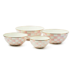 MacKenzie-Childs Rosy Check Enamel Medium Everyday Bowl