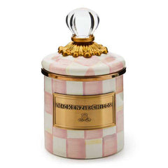 MacKenzie-Childs Rosy Check Enamel Canisters