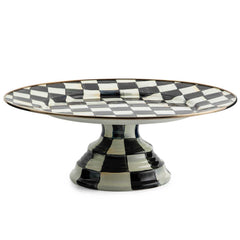 MacKenzie-Childs Courtly Check Enamel Pedestal Platter – Large