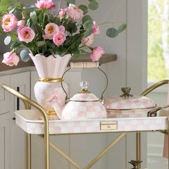 MacKenzie-Childs Rosy Check Whistling Tea Kettle