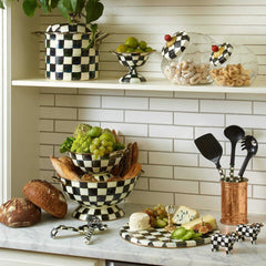 MacKenzie-Childs Courtly Check Enamel Cheese Course