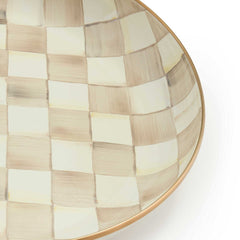 MacKenzie-Childs Mocha Check Enamel Abundant Bowl