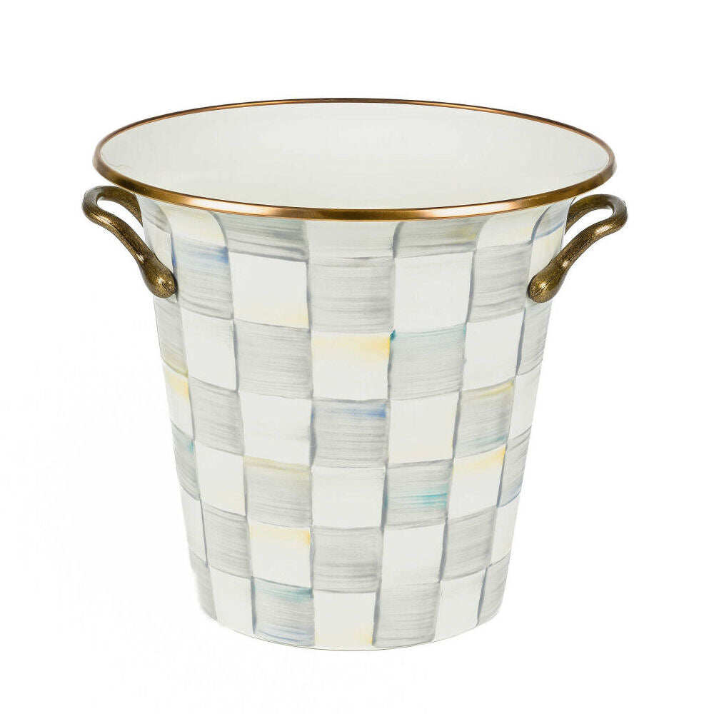 MacKenzie-Childs Sterling Check Enamel Wine Cooler