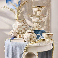MacKenzie-Childs Mocha Check 4-Cup Teapot