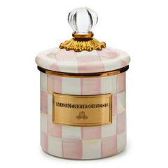 MacKenzie-Childs Rosy Check Enamel Canisters