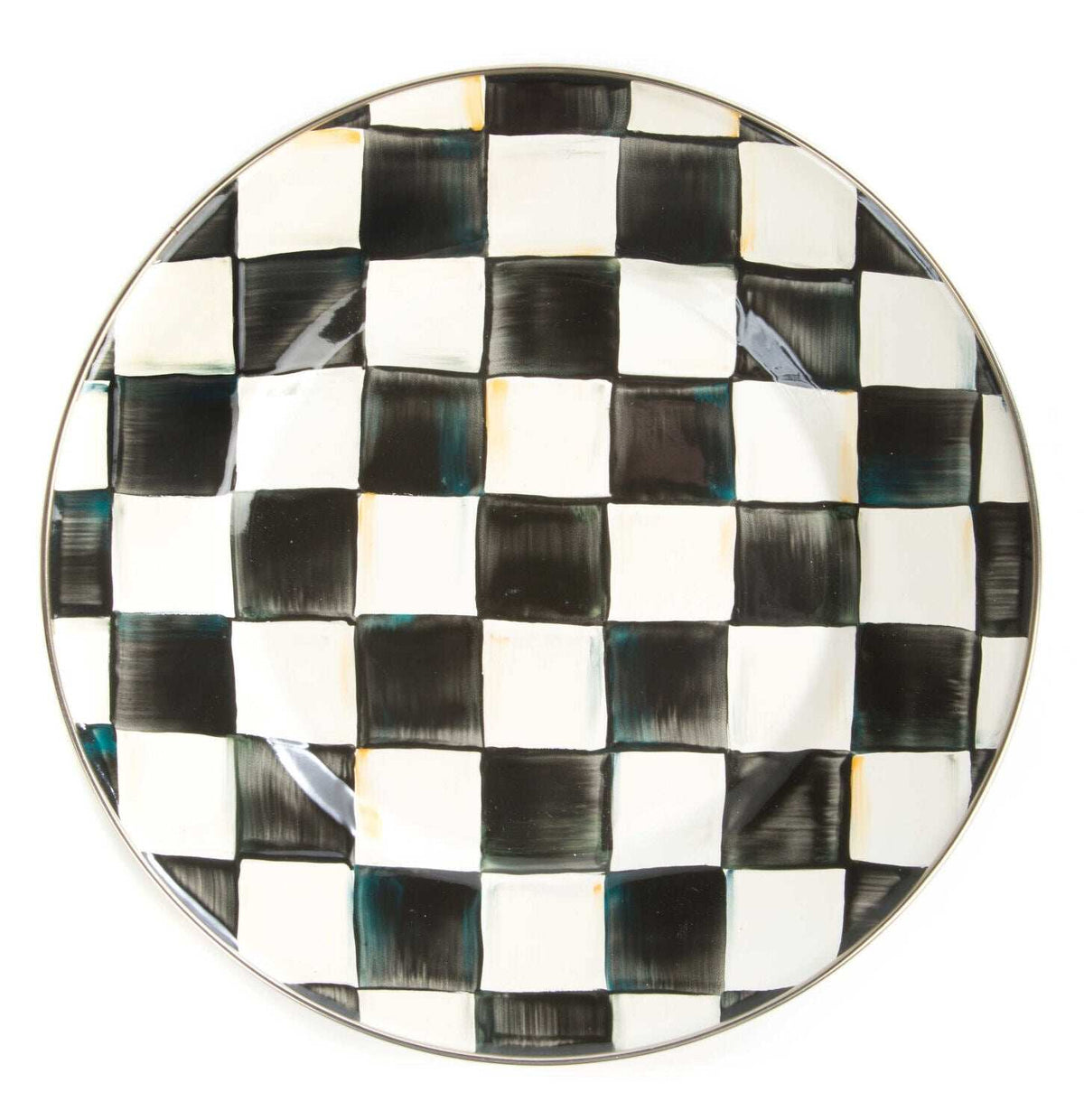 MacKenzie-Childs Courtly Check Enamel Dinner Plate