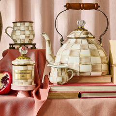 MacKenzie-Childs Mocha Check Enamel Little Creamer