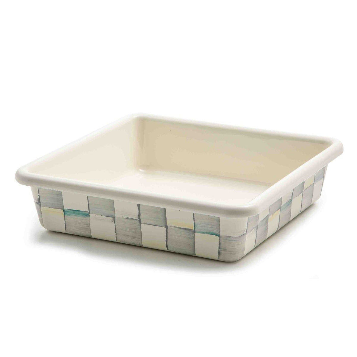 MacKenzie-Childs Sterling Check 8-Inch Enamel Baking Pan