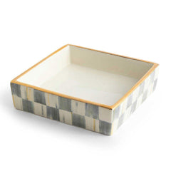 MacKenzie-Childs Sterling Check Cocktail Napkin Holder